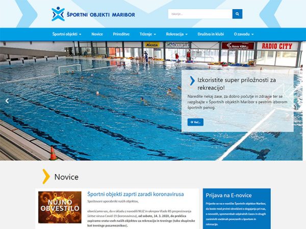 www sportni objekti maribor
